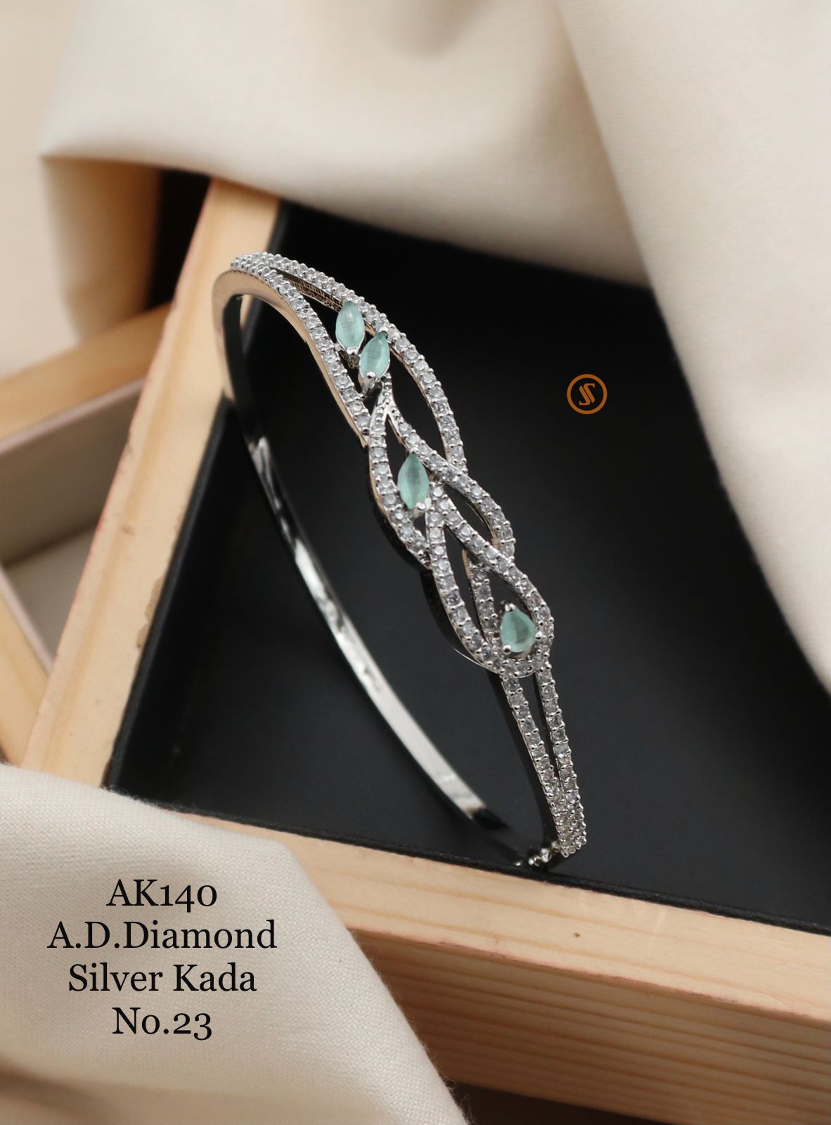 Ad Diamond 4 Designer Rose Gold Kada Catalog
